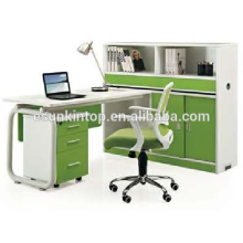 Combinaison de bureau de bureau pour la conception de bureau, Belle perle blanche + vert-perroquet, bureau de bureaux design de meubles (JO-5009-2)
